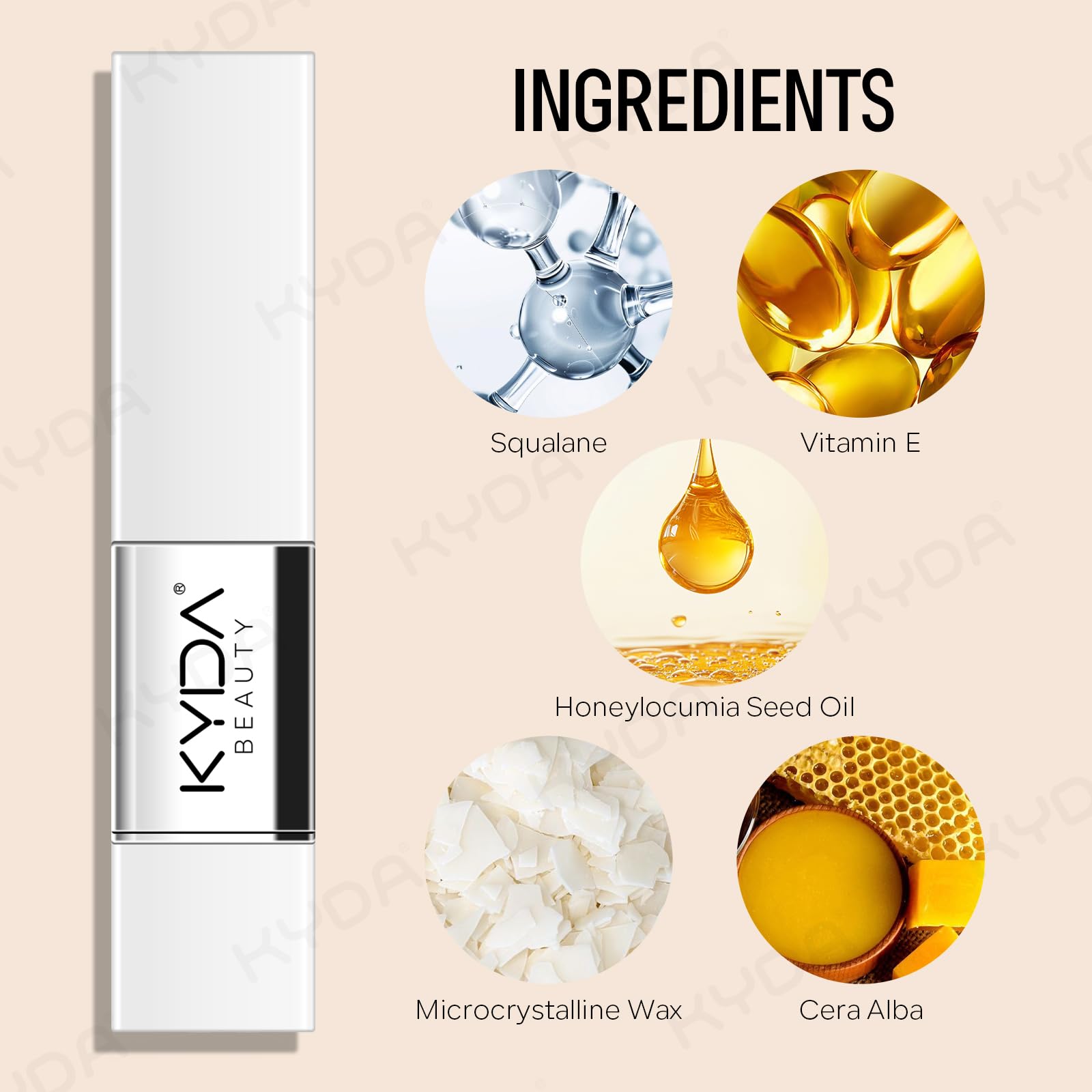 KYDA open cap revealing cream core showing easy twist-up use and controlled dispensing benefit