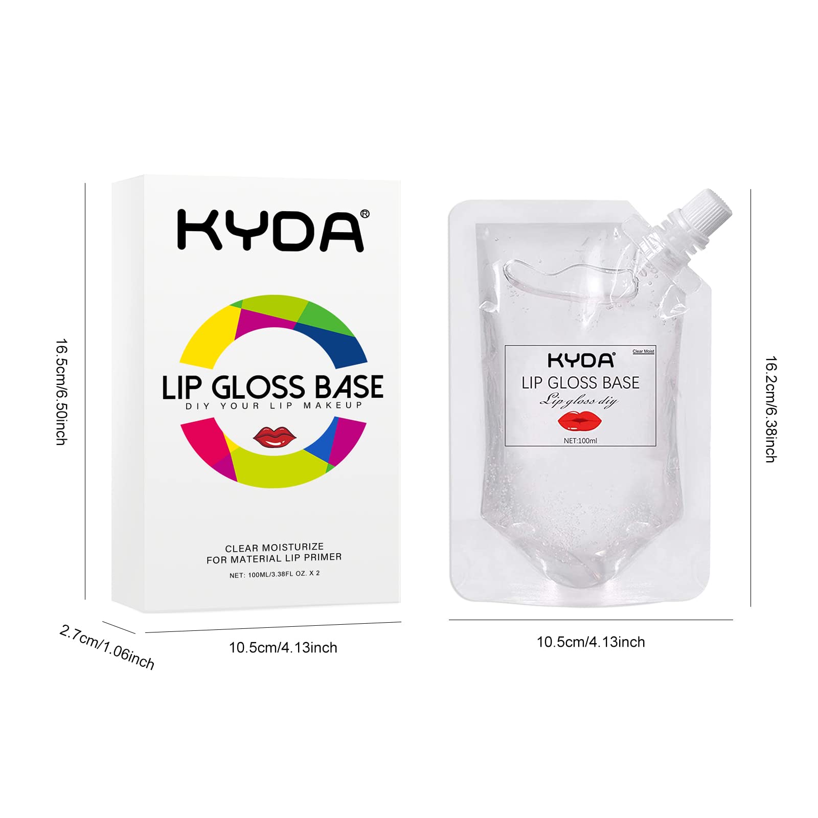 KYDA packaging and ingredients label highlighting vegan and safety features