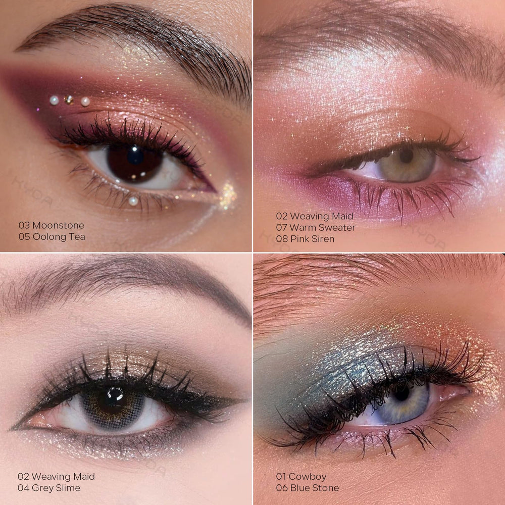 KYDA compact label and shade name for clear product identification