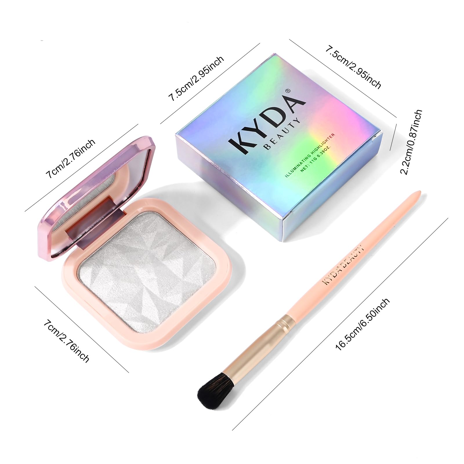 KYDA palette on vanity with accessories for everyday styling benefit