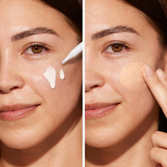 KYDA pump dispensing serum texture, shows easy one-hand use