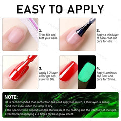 KYDA top coat on decorated nail protecting designs with luminous accent