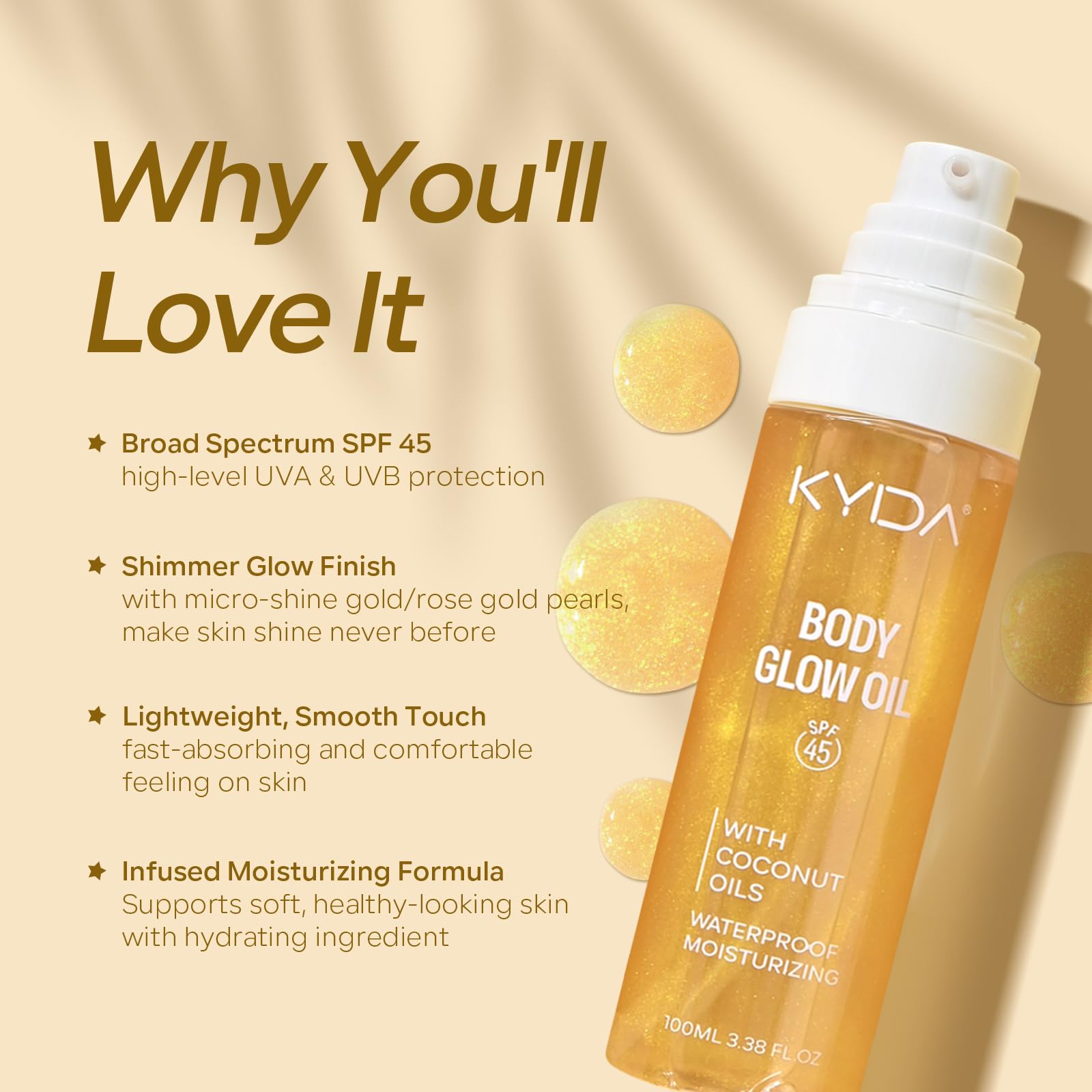 KYDA bottle in beach bag illustrating travel-ready sun protection