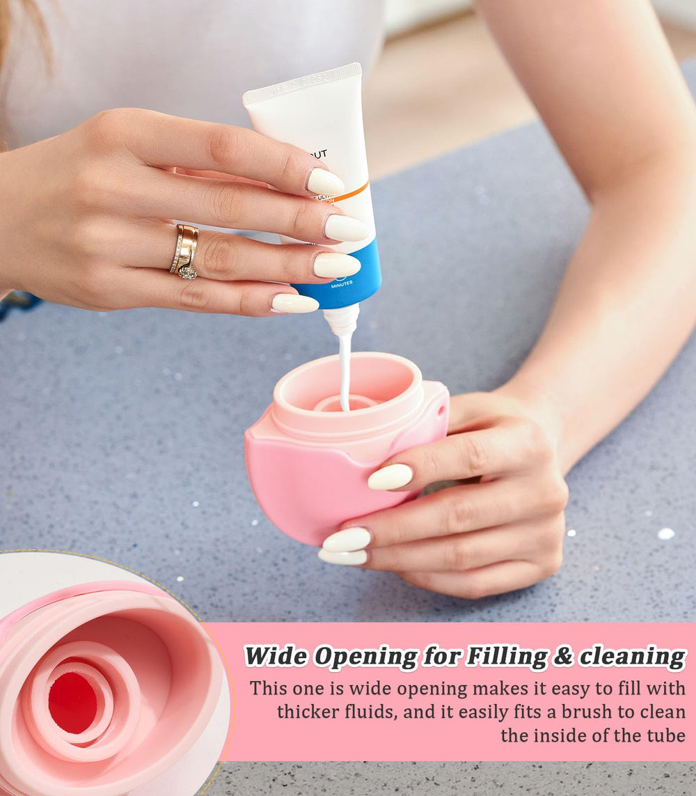 KYHDIYA wide refill opening being filled to show simple refill and reduced waste