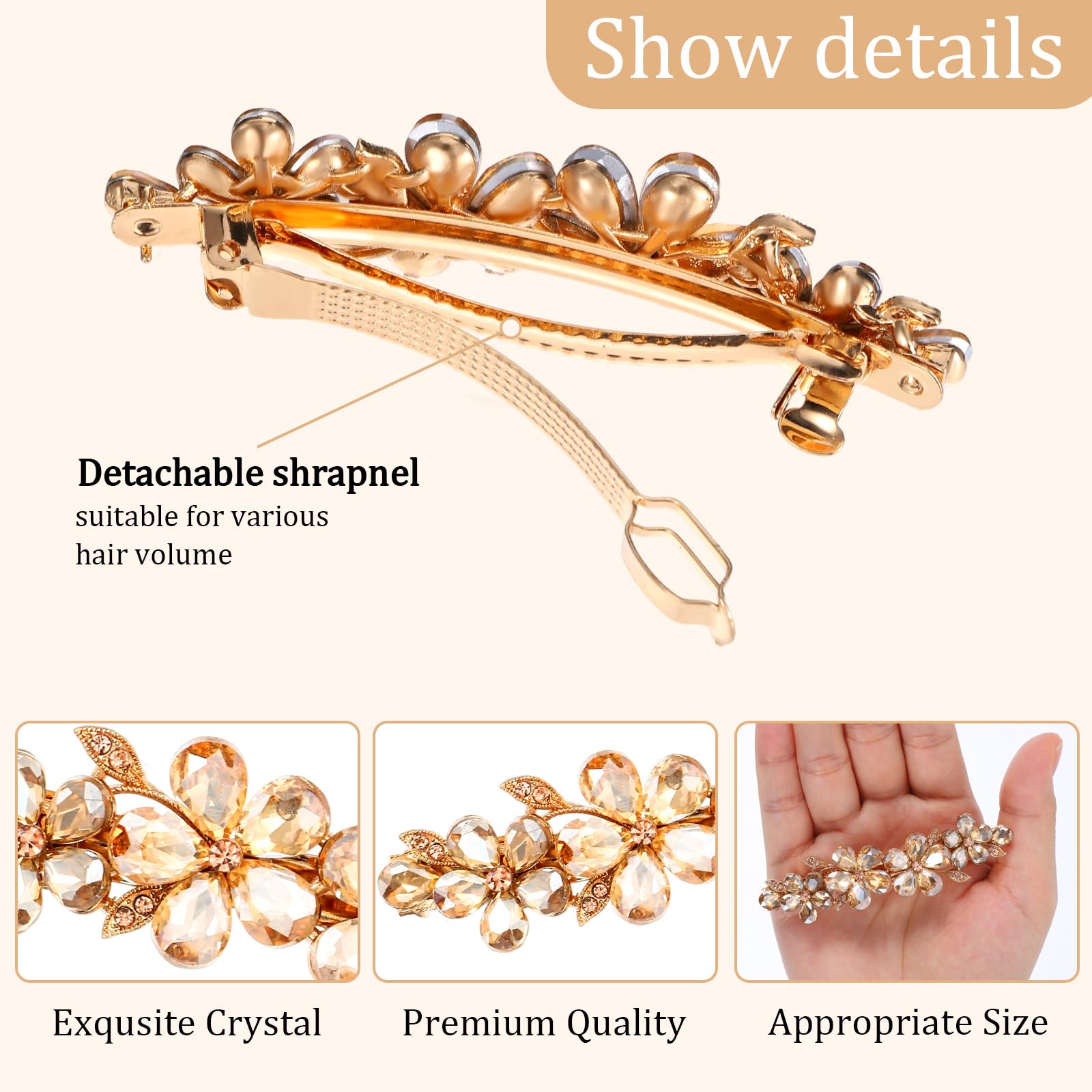 Kynigo barrette side clasp detail showing sturdy grip benefit