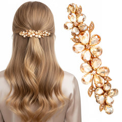 Kynigo gold flower front view showing sparkle and elegance