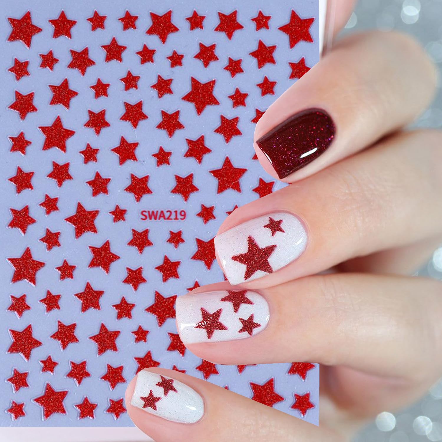 KZBTRBT large star detail displaying texture and durable adhesive benefit