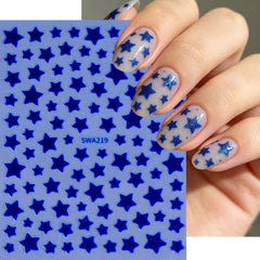 KZBTRBT sheet close-up showing star sizes and crisp color for easy design