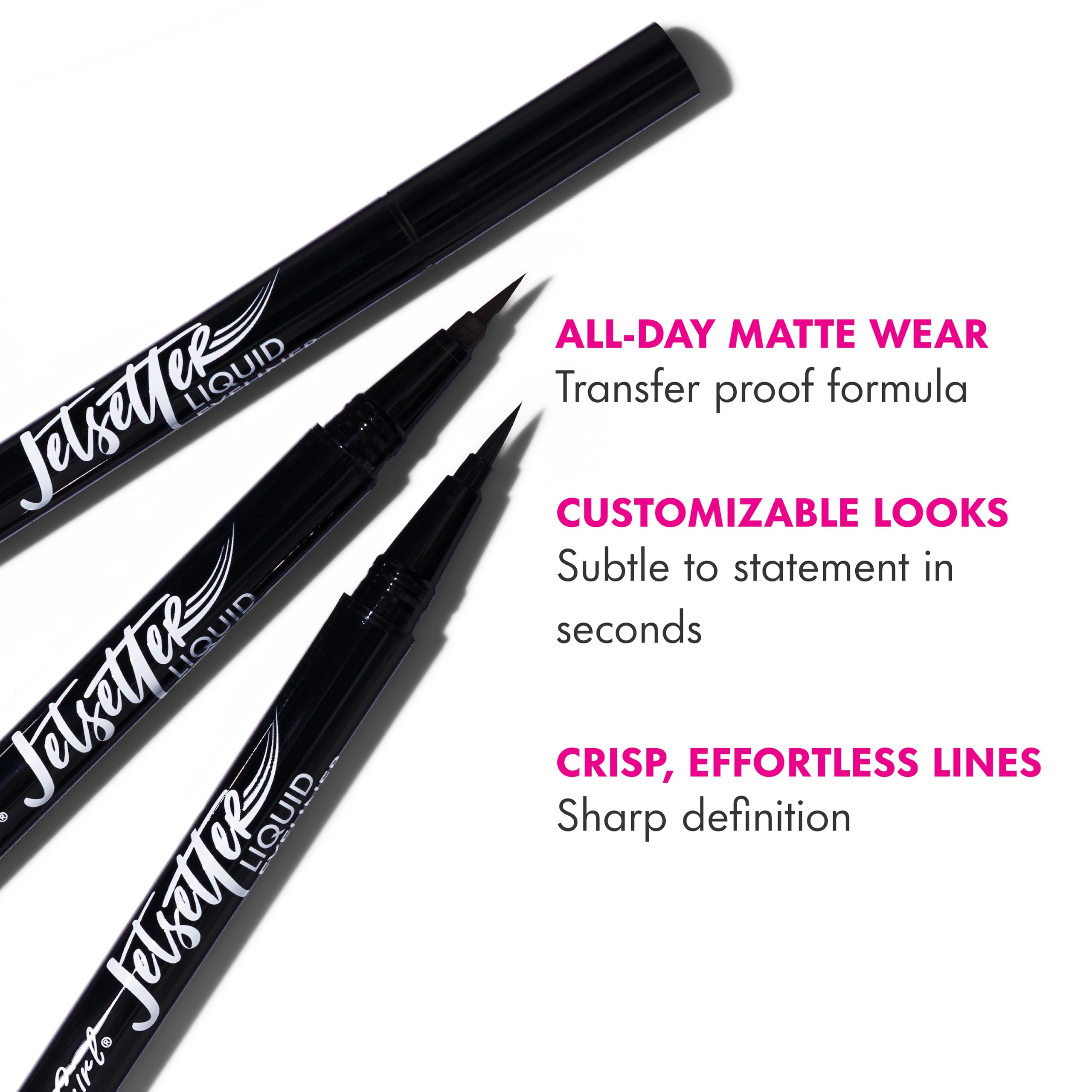 L.A. Girl hand applying winged liner demonstrating easy control