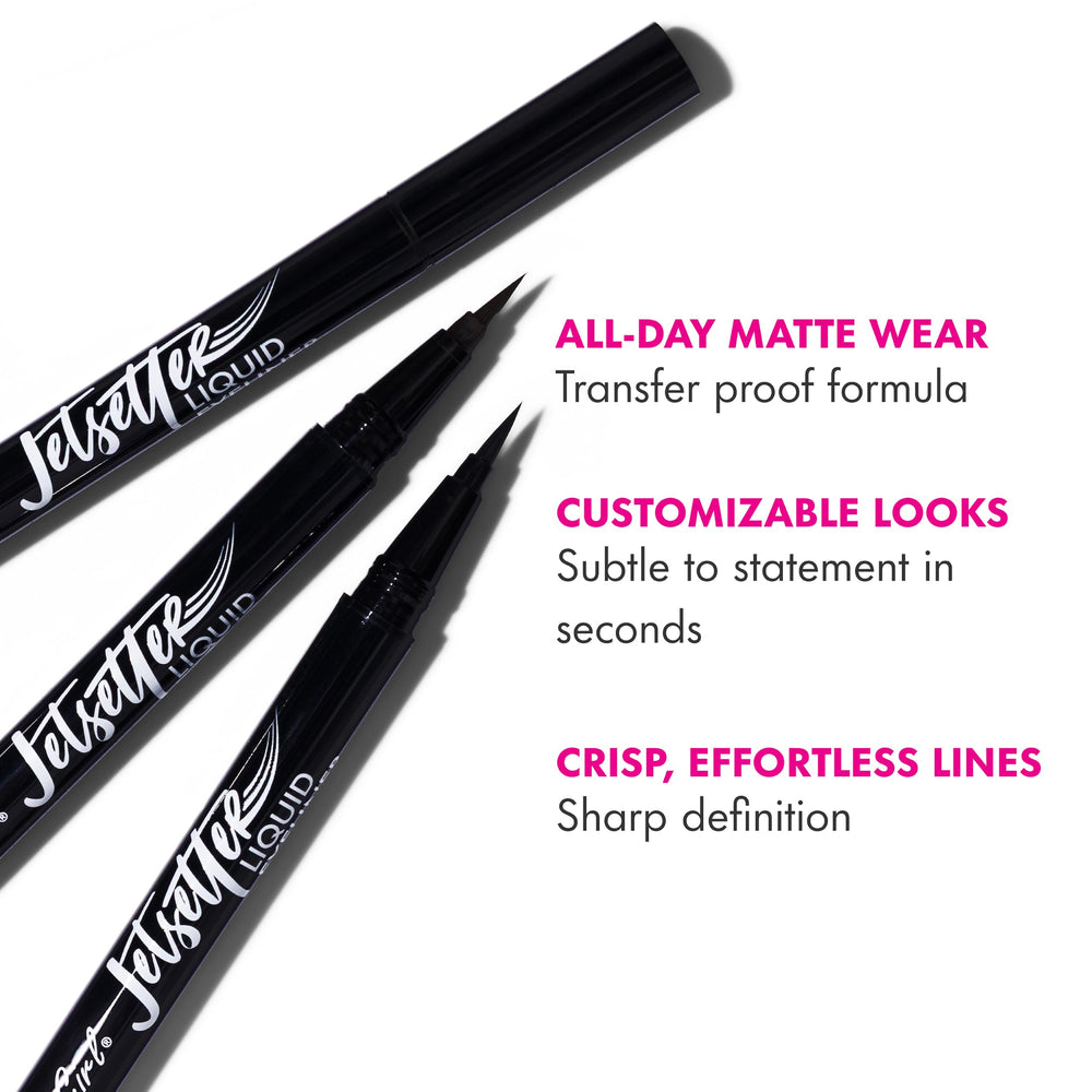 L.A. Girl hand applying winged liner demonstrating easy control