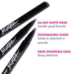 L.A. Girl hand applying winged liner demonstrating easy control