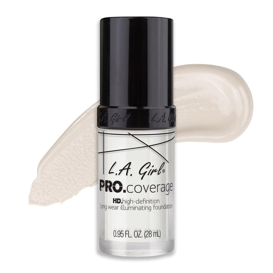 L.A. Girl front packaging showing bottle and branding, easy identification benefit