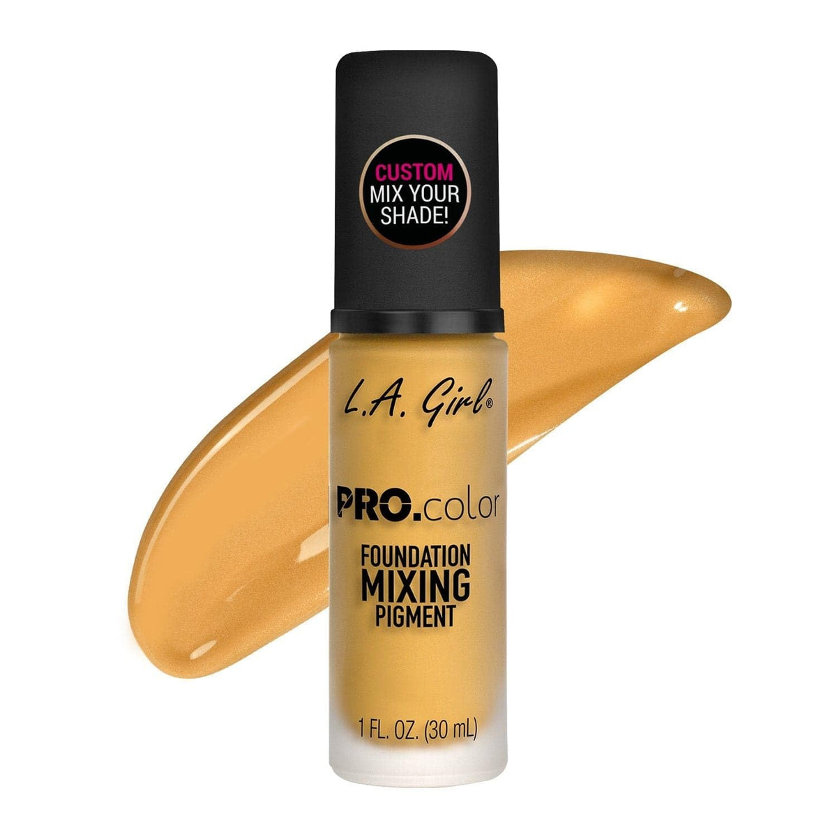 L.A. Girl GLM712 front packaging showing compact pigment bottle and label benefit