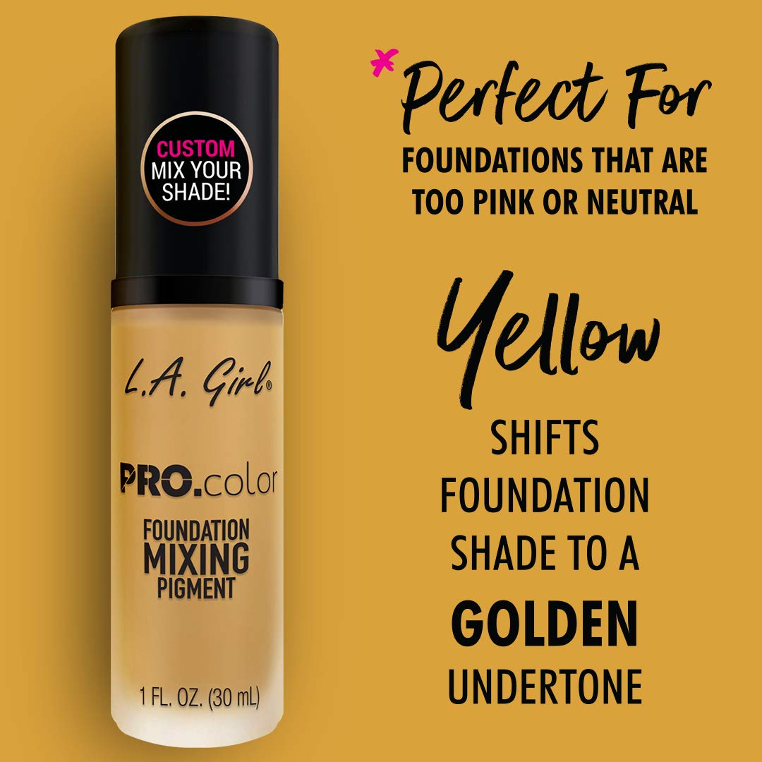 Person applying mixed foundation in mirror, L.A. Girl creates natural undertone match benefit
