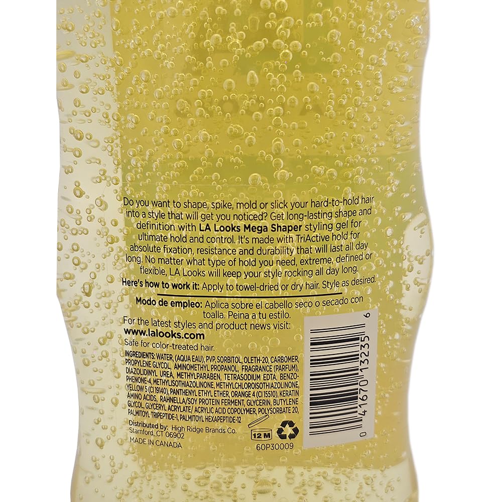 L.A. Looks open jar with gel inside highlighting control and volume