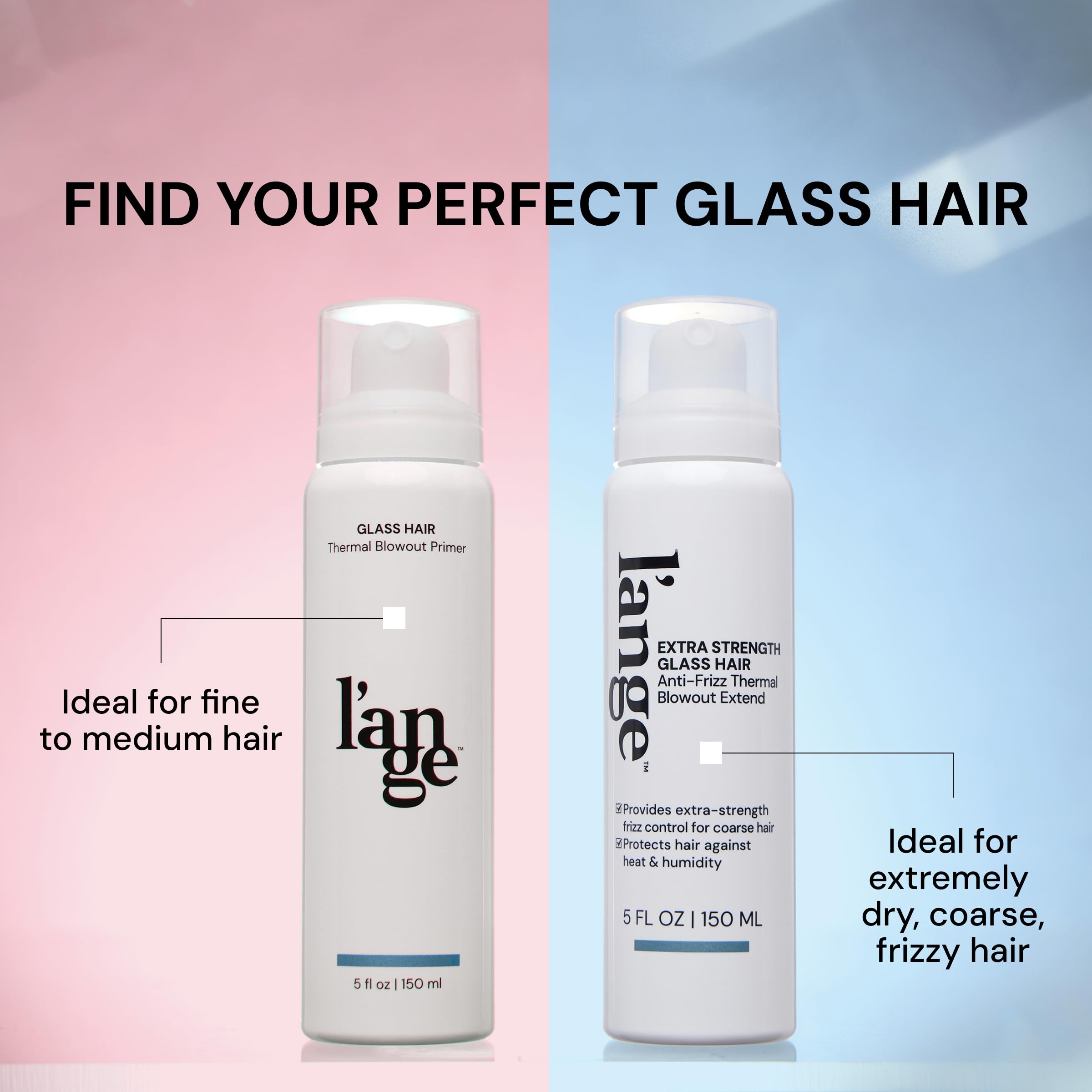 L'ANGE HAIR used in bathroom styling routine offering salon finish at home