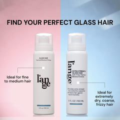 L'ANGE HAIR used in bathroom styling routine offering salon finish at home