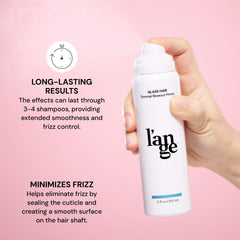 L'ANGE HAIR spray action on damp hair demonstrating even lightweight coverage