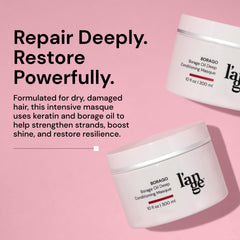 L'ANGE HAIR borage ingredient close-up highlighting nourishing oils