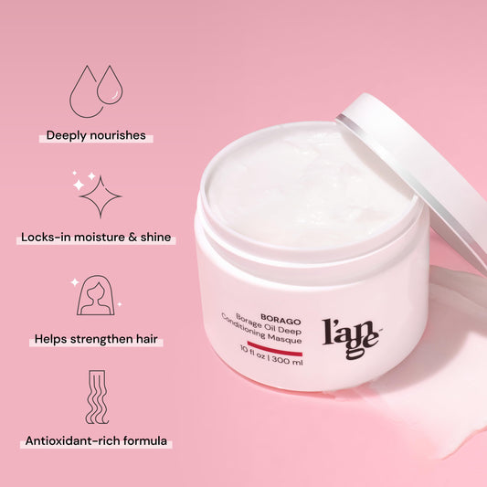 L'ANGE HAIR open tub showing creamy texture for deep moisture benefit