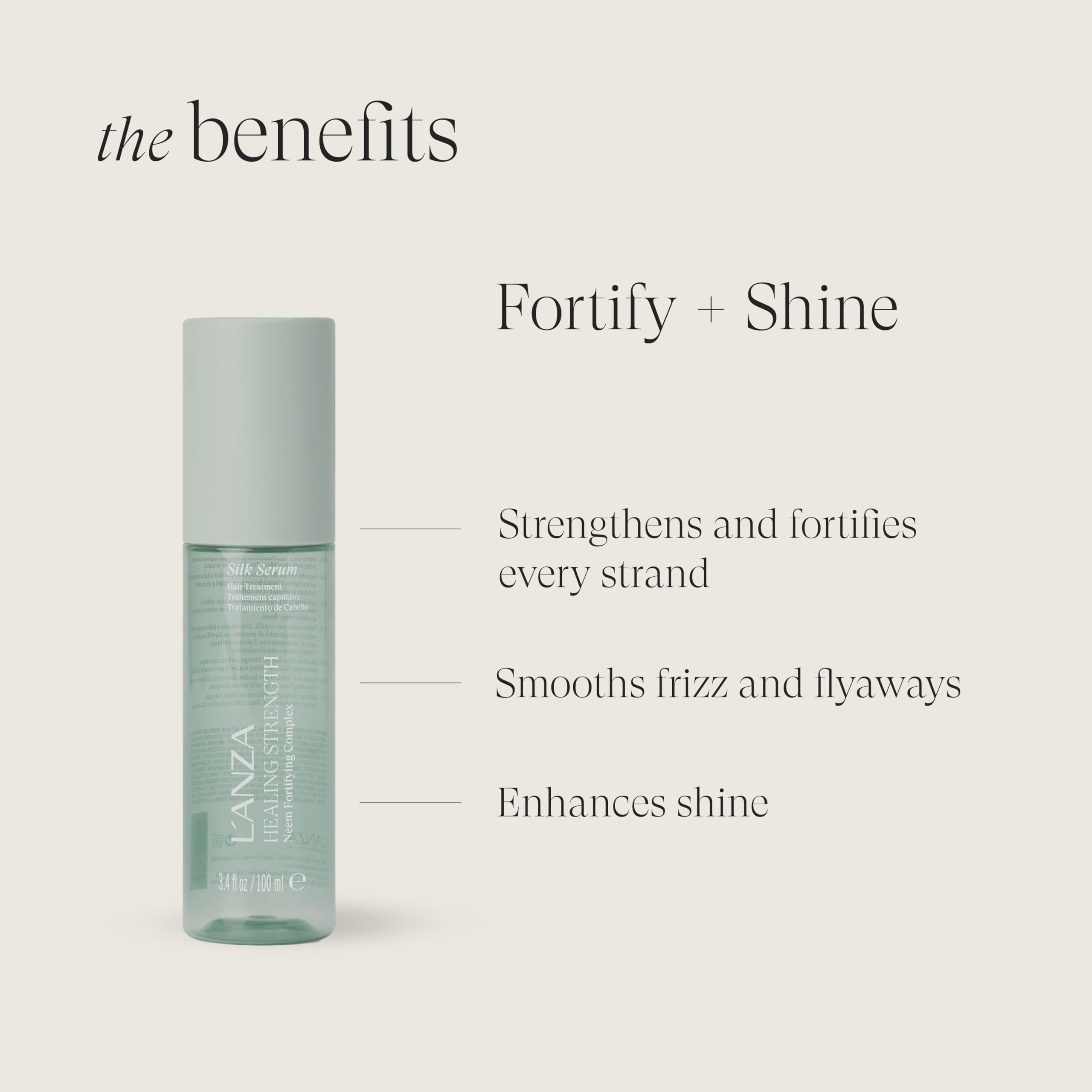 L’ANZA serum texture drop on hand showing lightweight, non-greasy finish benefit