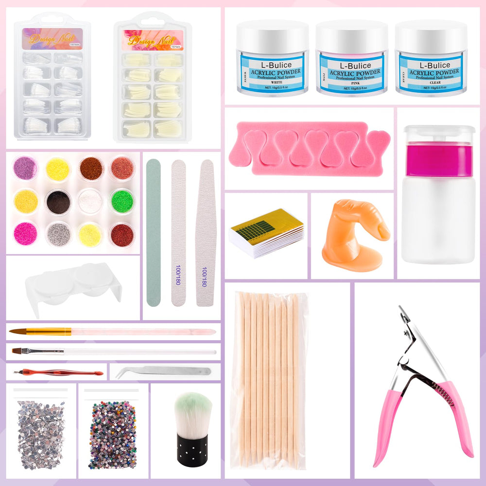L-Bulice brush clipper and file laid out for easy application and precise shaping