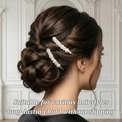 LÉ ÉCLAT half-up hairstyle with clips showing quick styling uplift