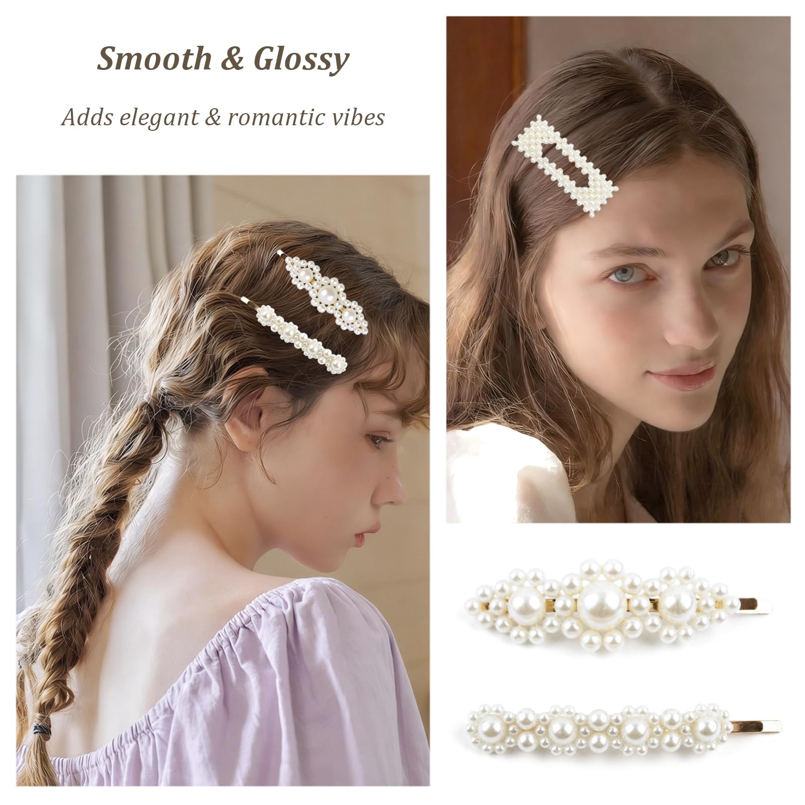 LÉ ÉCLAT clip worn in side-swept hair demonstrating secure hold and elegance