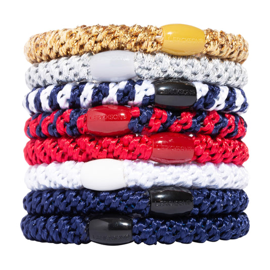 L. Erickson front packaging showing Americana color variety and secure fit