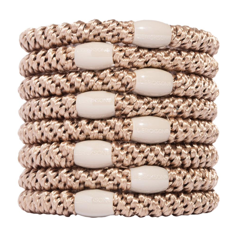 L. Erickson front pack of eight blonde hair ties showing neutral benefit
