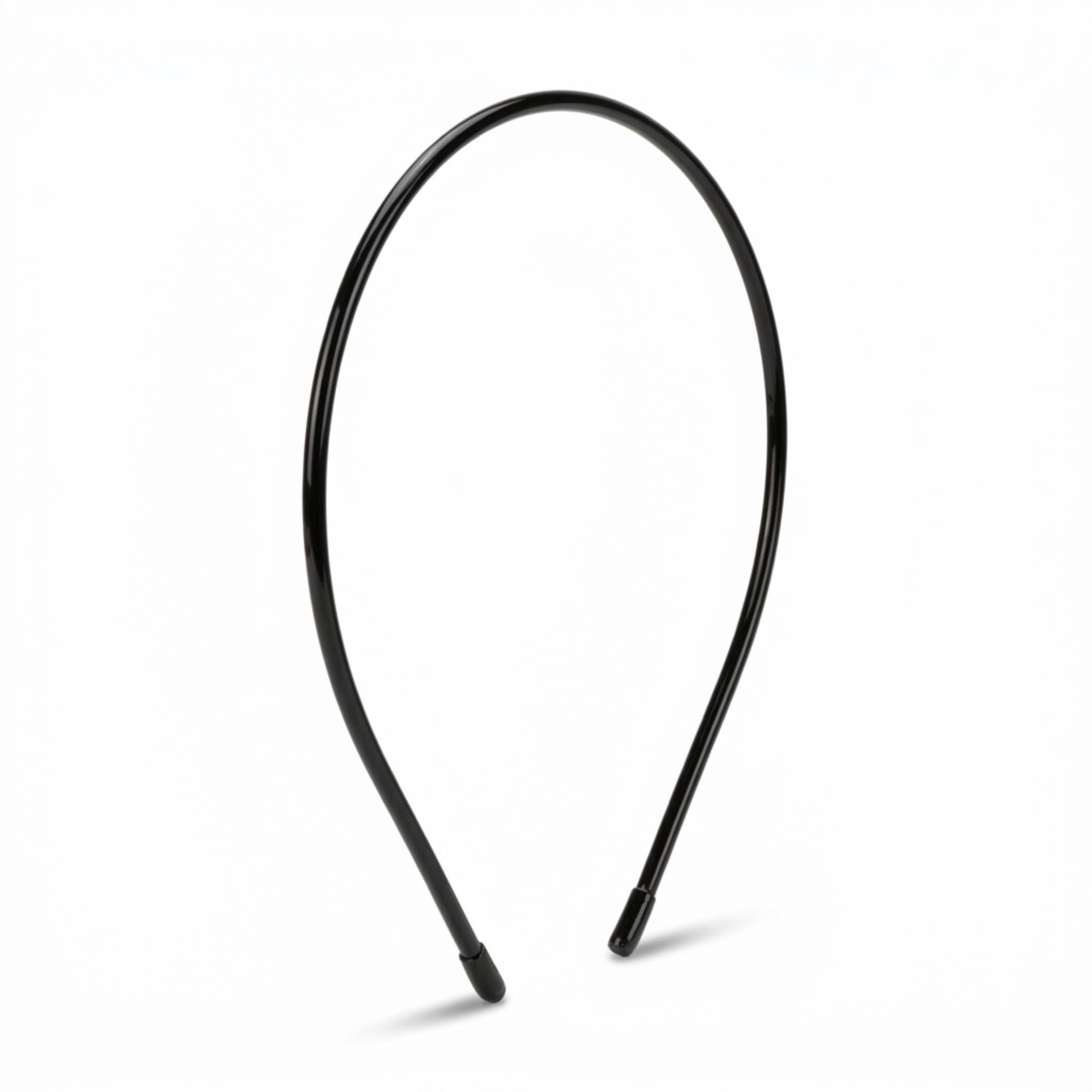 L. Erickson front view of black twiggy headband shows sleek hold and chic finish