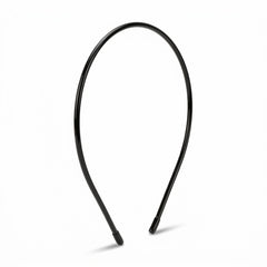 L. Erickson front view of black twiggy headband shows sleek hold and chic finish