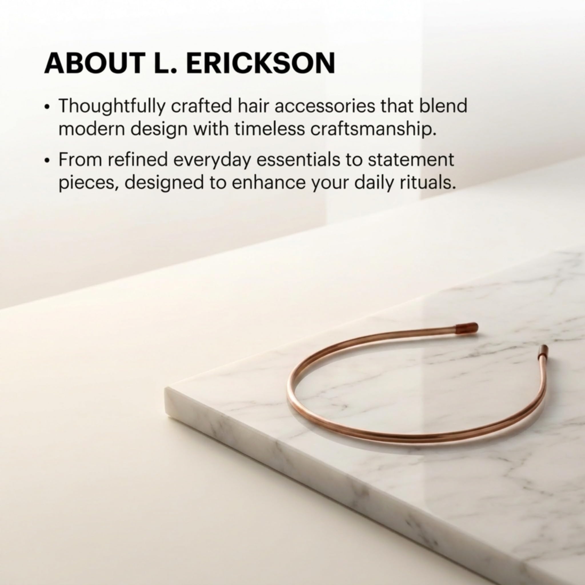 L. Erickson side profile on model demonstrating comfortable fit and low-profile hold