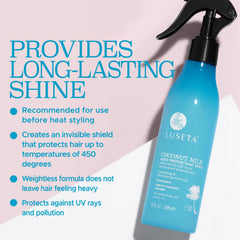 L LUSETA ingredients coconut and castor oils showing natural nourishment