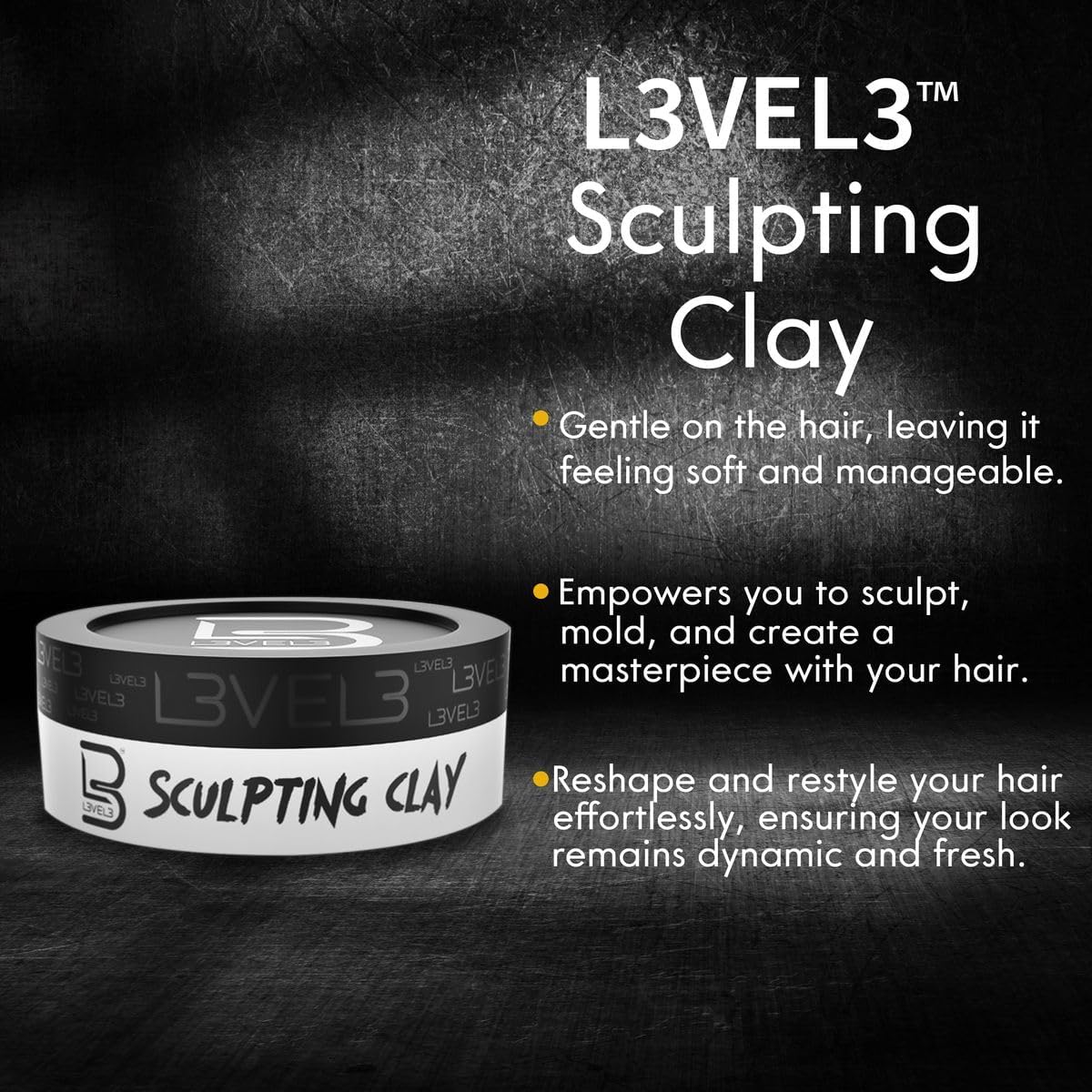 L3 clay on hands demonstrating smooth application benefit