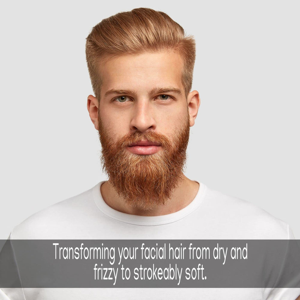 L3 before and after beard showing reduced frizz and improved manageability benefit