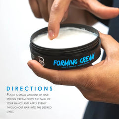 L3 forming cream label closeup showing ingredients and styling benefits