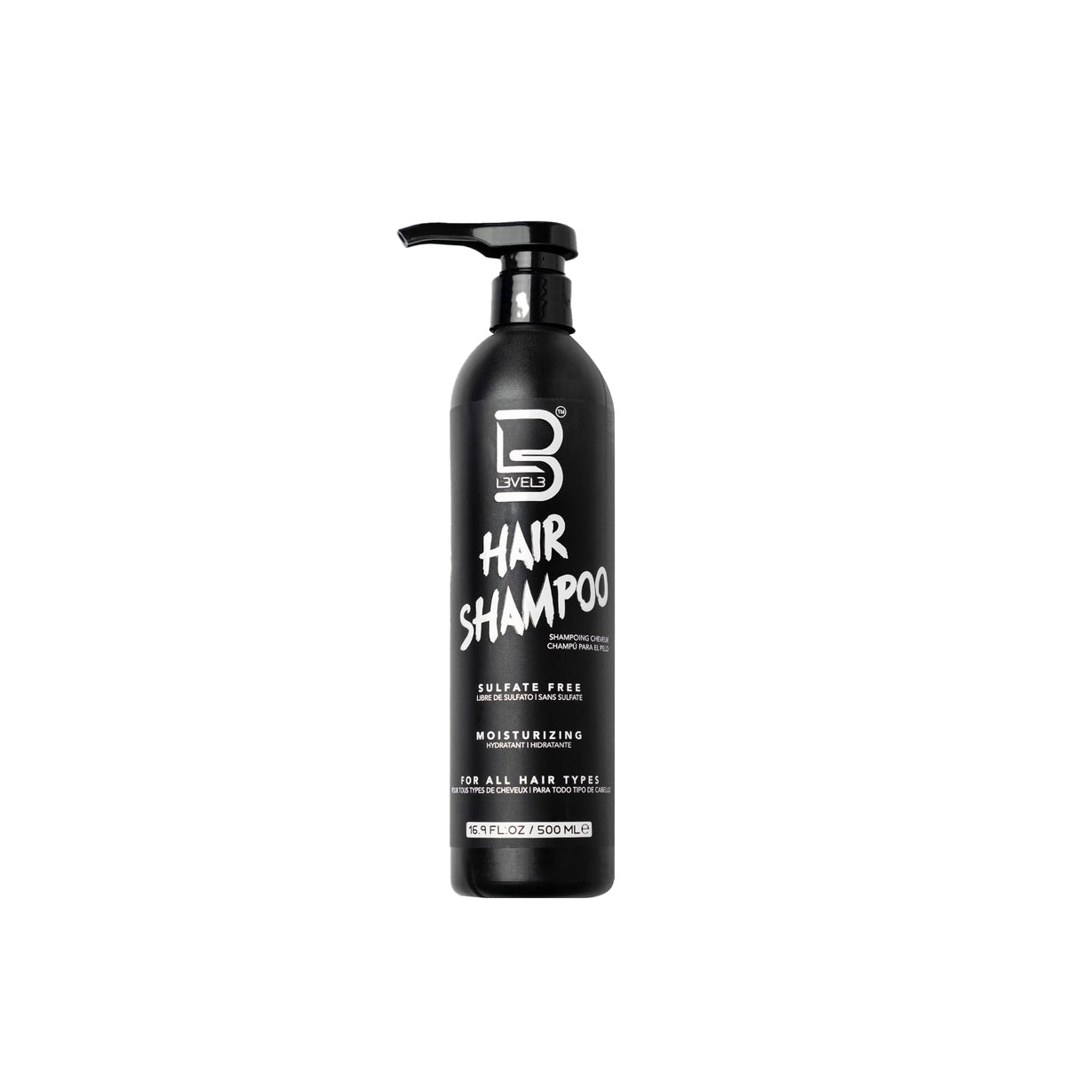 L3 front packaging showing bottle and brand, promotes gentle volumizing benefits