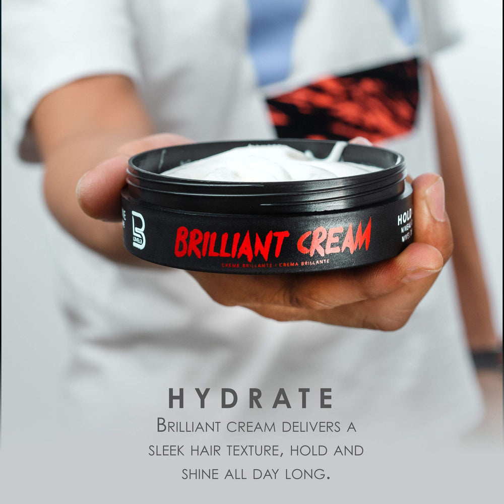 L3 cream used during blow-dry for added shine and lasting hold