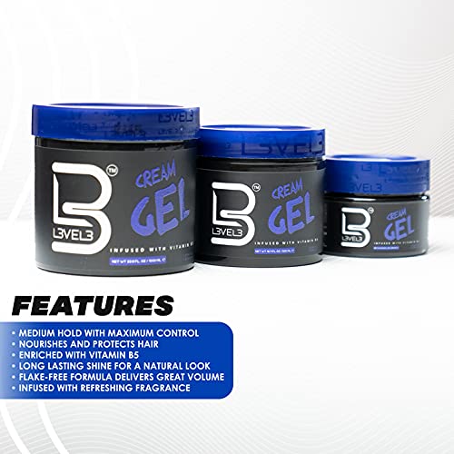 L3 Level 3 Cream Gel in hand to show 500ml scale and easy home use