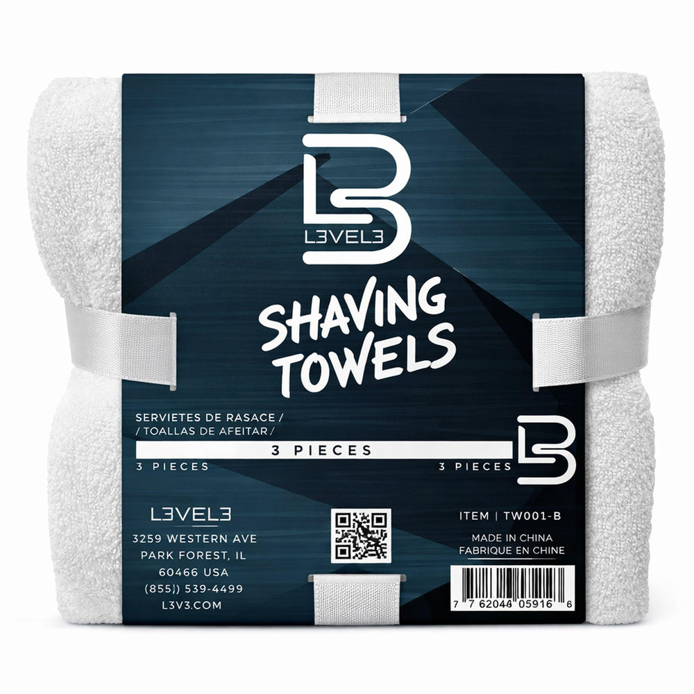L3 folded face towel front view showing clean white softness and professional look