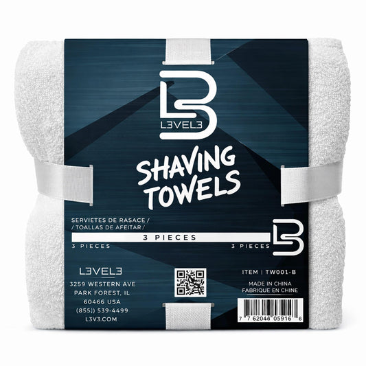L3 folded face towel front view showing clean white softness and professional look