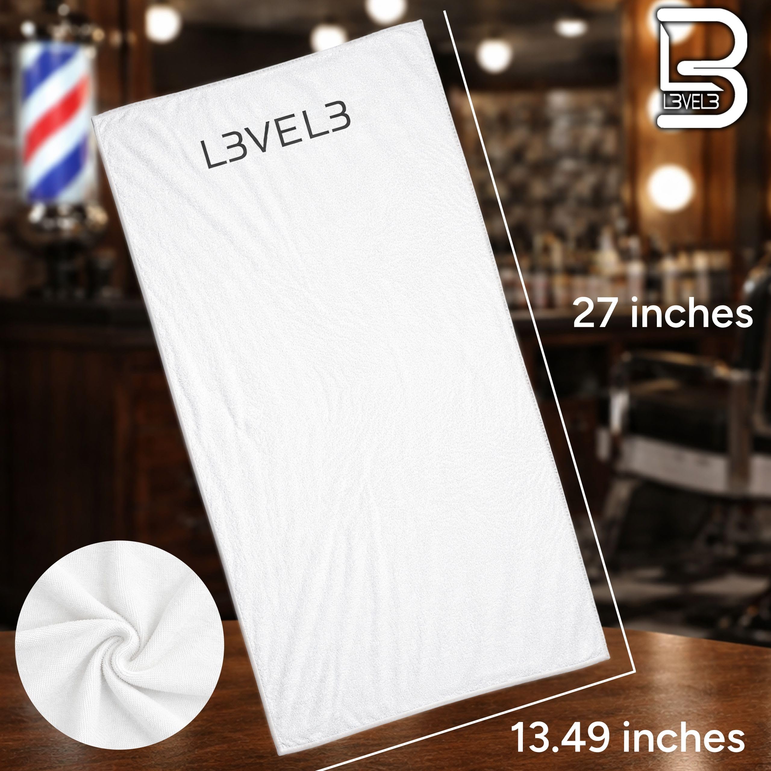 L3 towel beside a hand for scale showing compact size and easy handling
