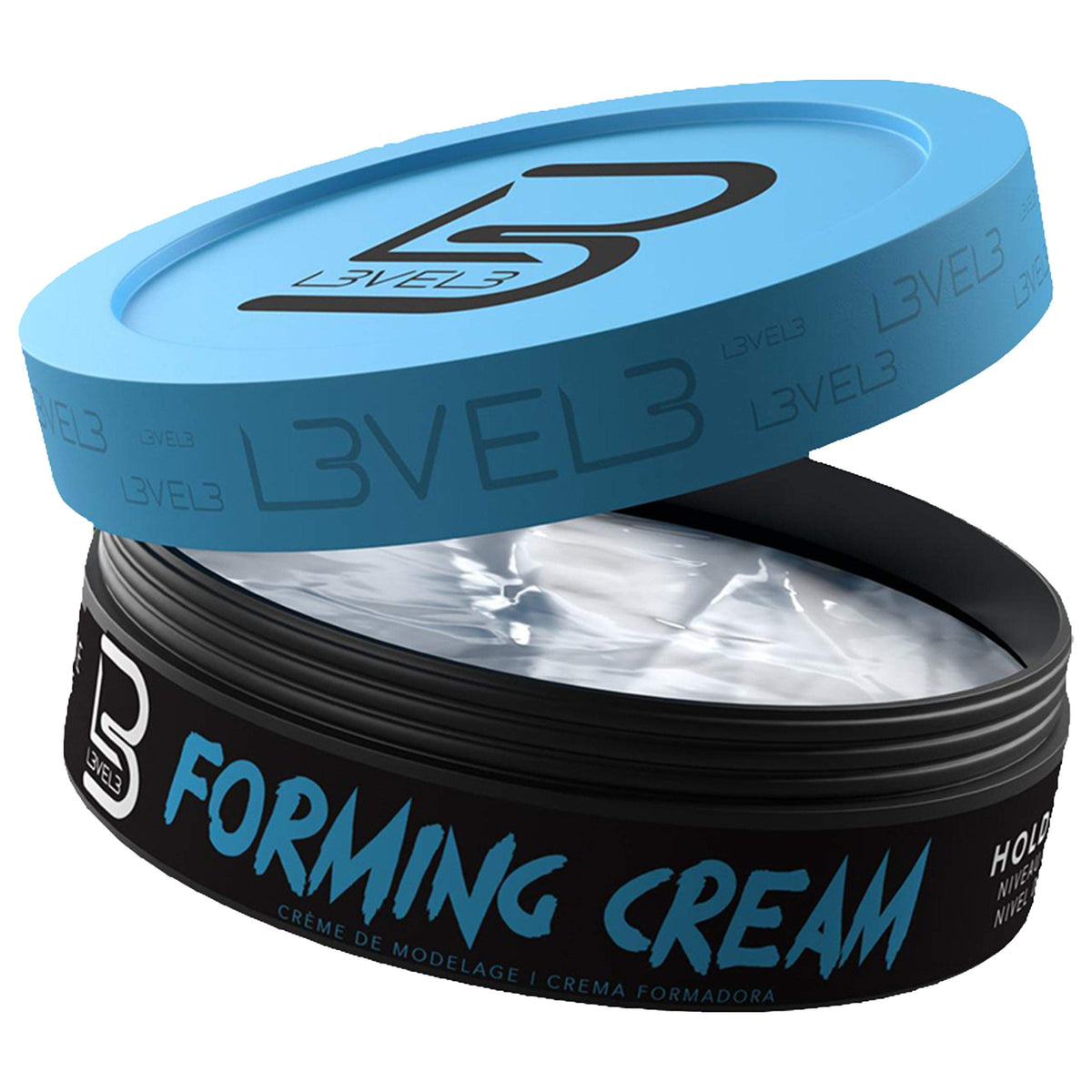L3 Level 3 forming cream jar front view showing clean packaging and easy access benefit