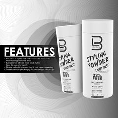 L3 Level 3 open jar revealing fine powder texture for natural volume