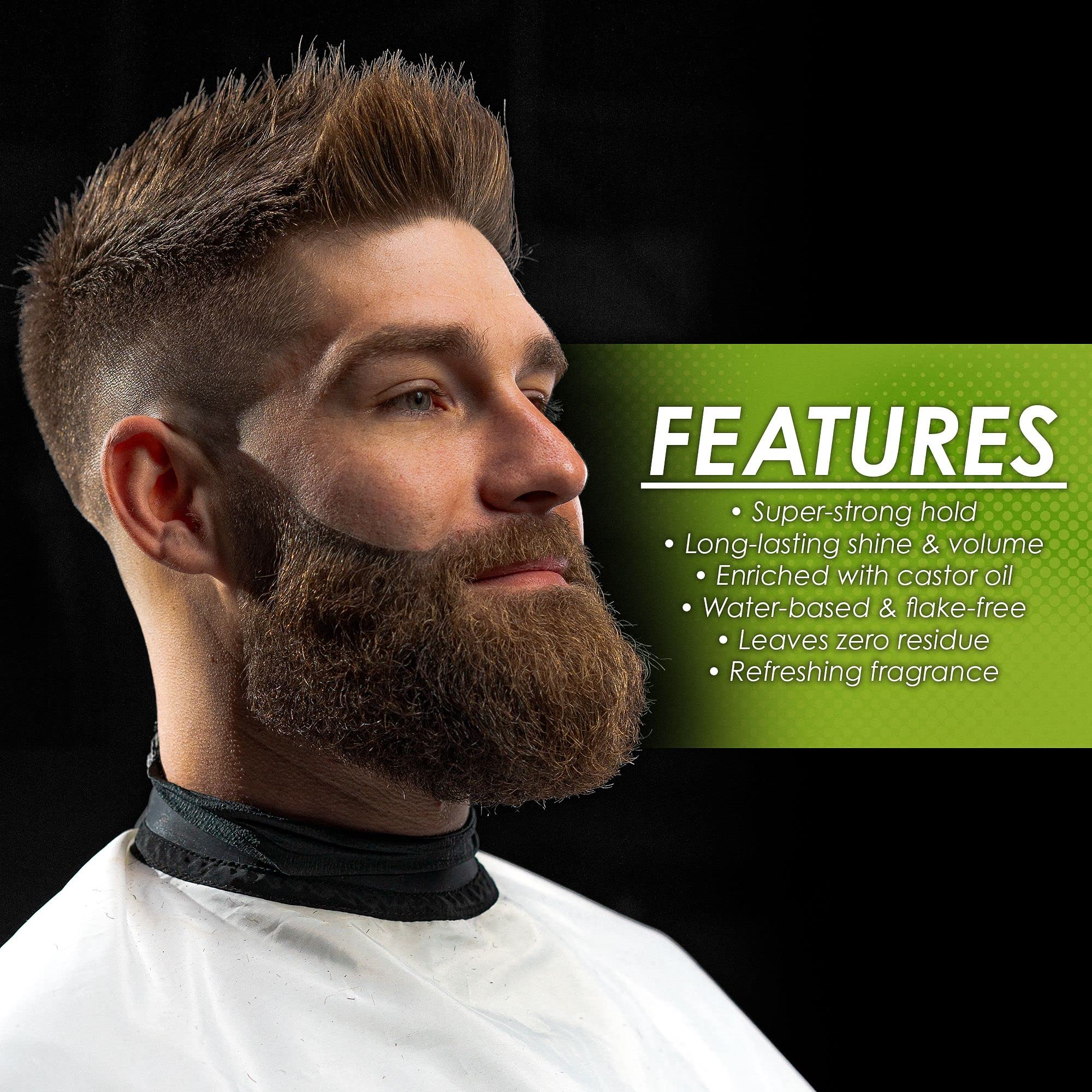 L3 gel being applied to hair for controlled styling and volume