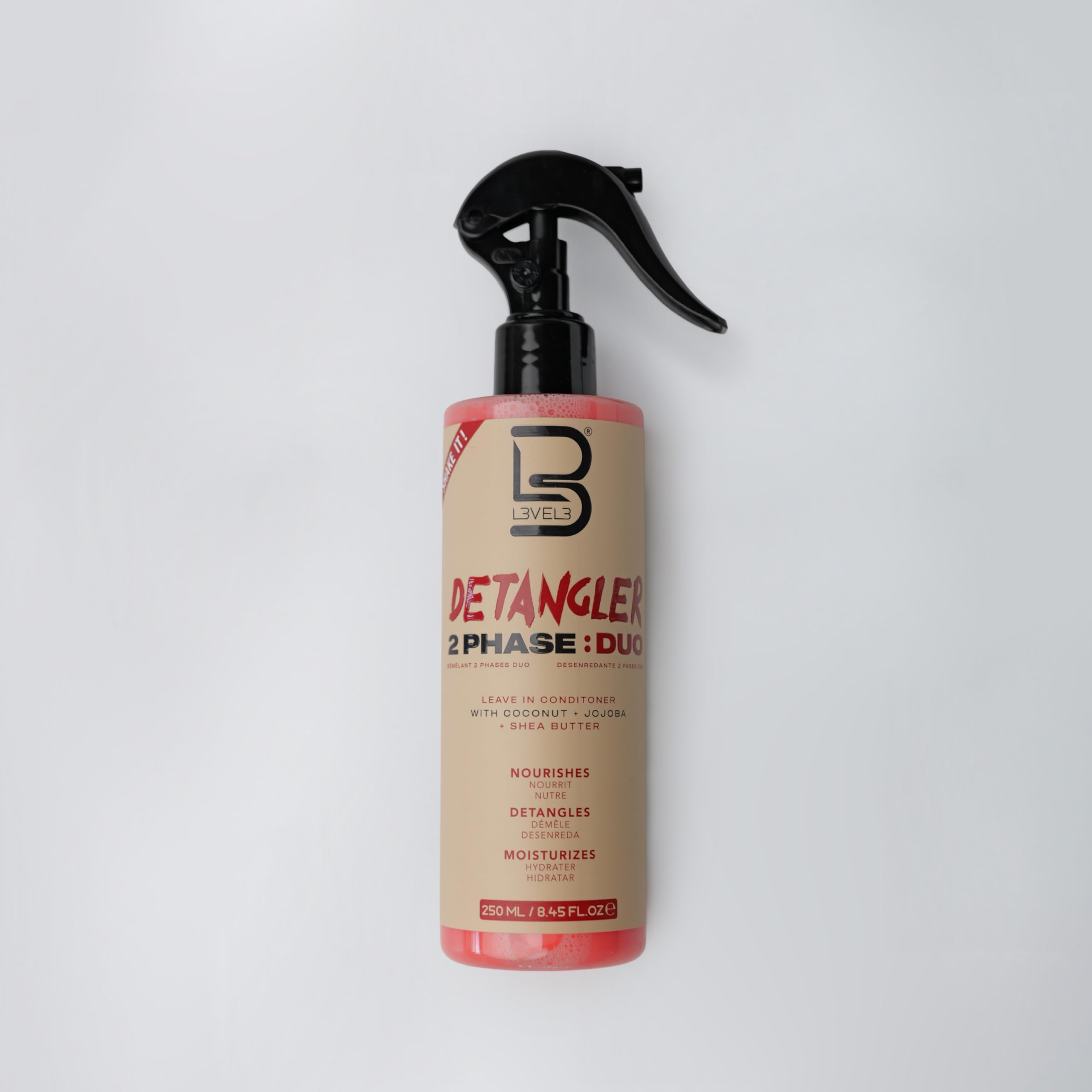 L3 bottle on a bathroom shelf lifestyle scene suggesting daily routine benefits