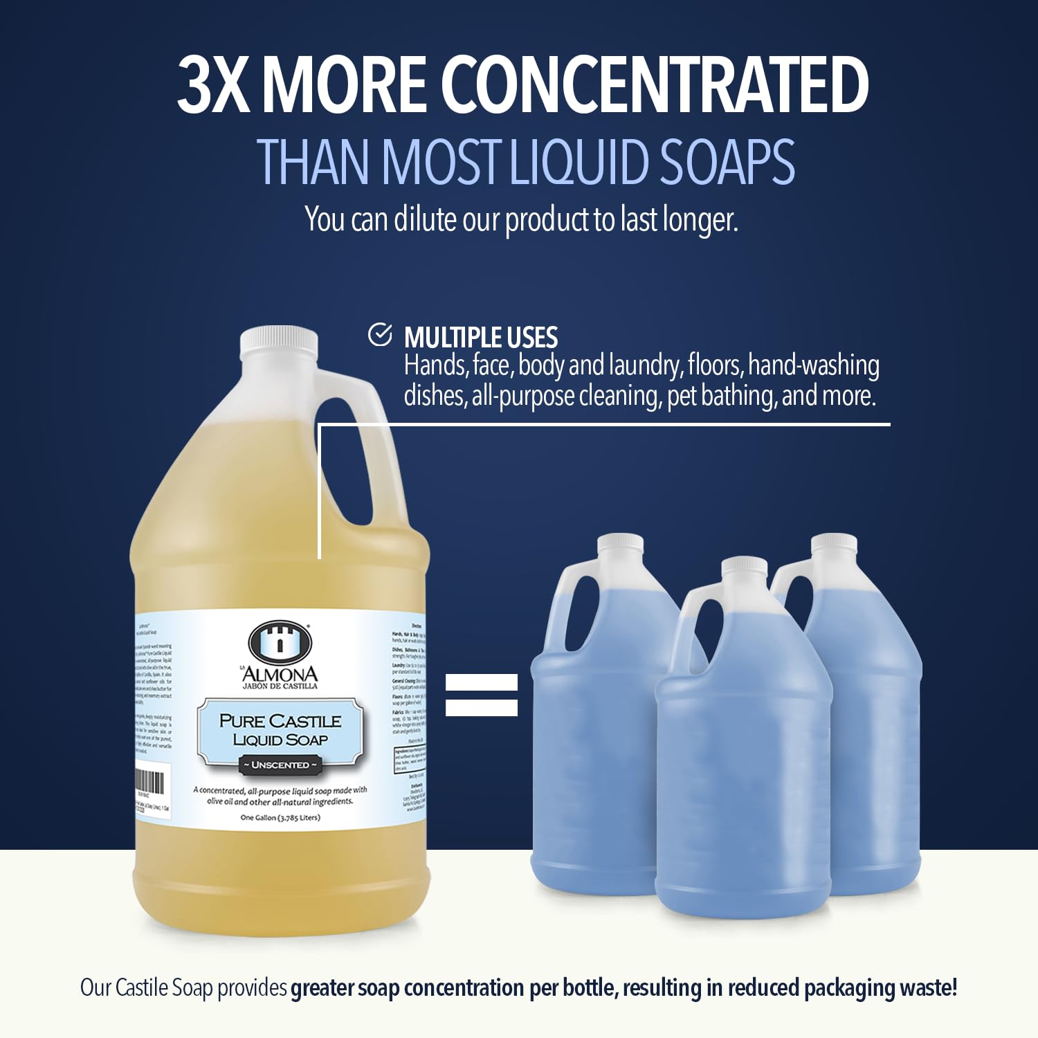 La Almona diluted solution in mop bucket showing floor-cleaning efficiency