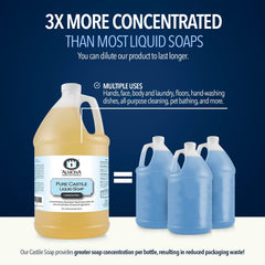 La Almona diluted solution in mop bucket showing floor-cleaning efficiency