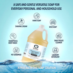 La Almona bottle used to refill sink dispenser for low-waste benefit